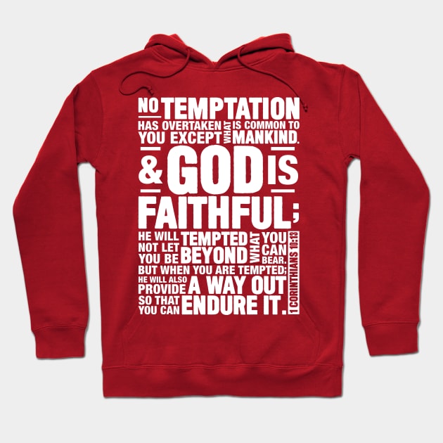 1 Corinthians 10:13 Hoodie by Plushism